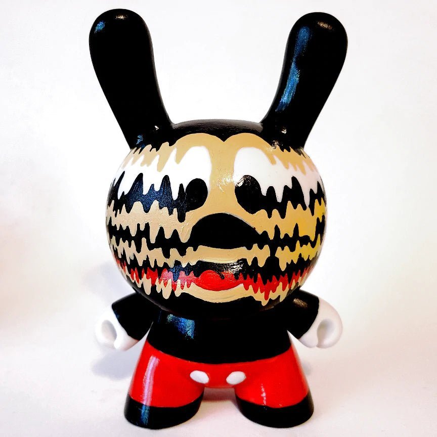 Melting Mickey 7-inch custom Dunny by Eric Mckinley Available Now - Tenacious Toys®