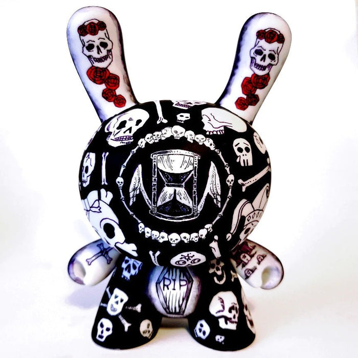 Memento Mori 7-inch custom Dunny by Eric Mckinley Available Now - Tenacious Toys®