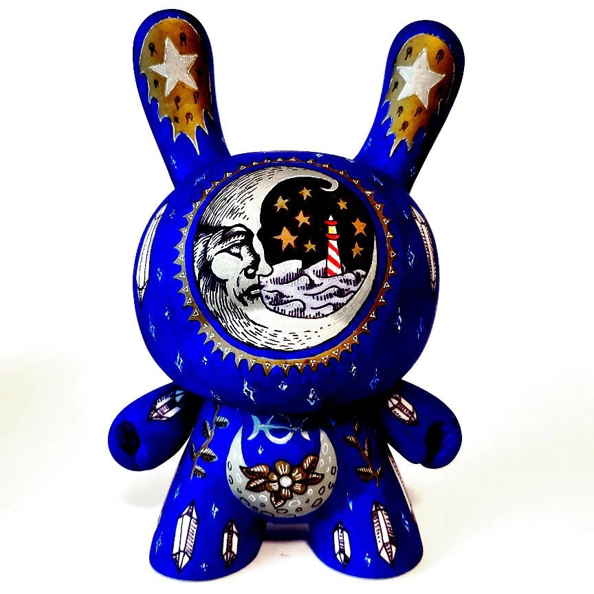 Moonlight 7-inch custom Dunny by Eric Mckinley Available Now - Tenacious Toys®
