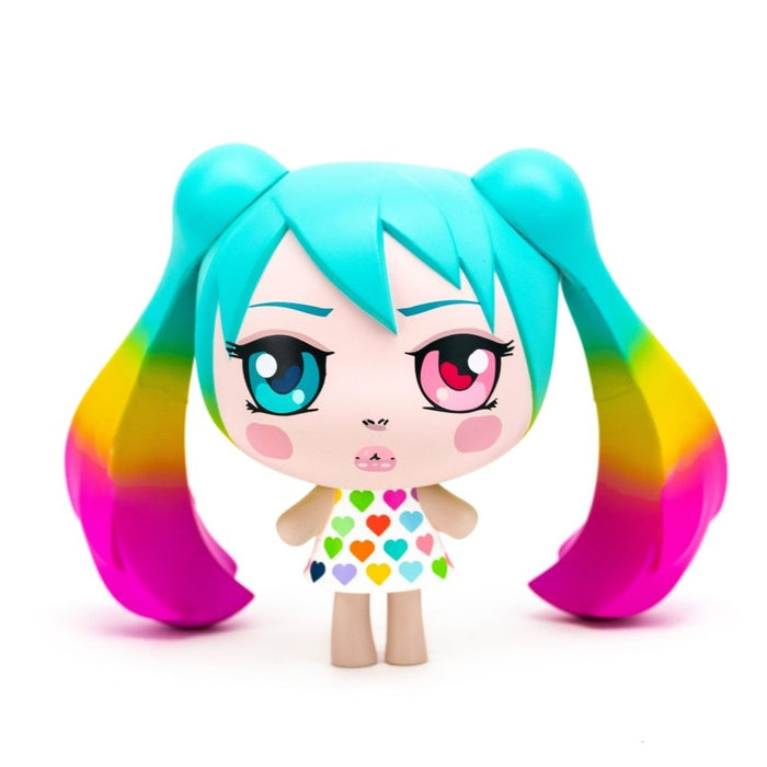 O-Miku Rainbow Colorway 5.5-inch vinyl figure by Camilla d’Errico Clutter Studios Available Now ! ! ! - Tenacious Toys®