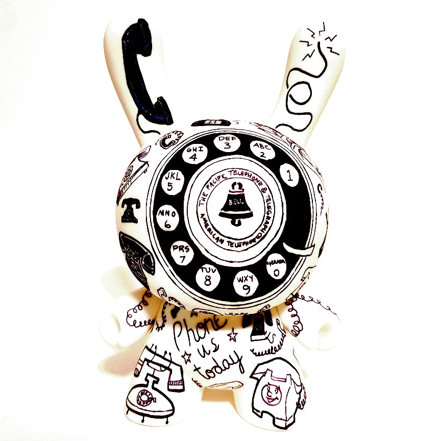Phone Us Today 7-inch custom Dunny by Eric Mckinley Available Now ! ! ! - Tenacious Toys®