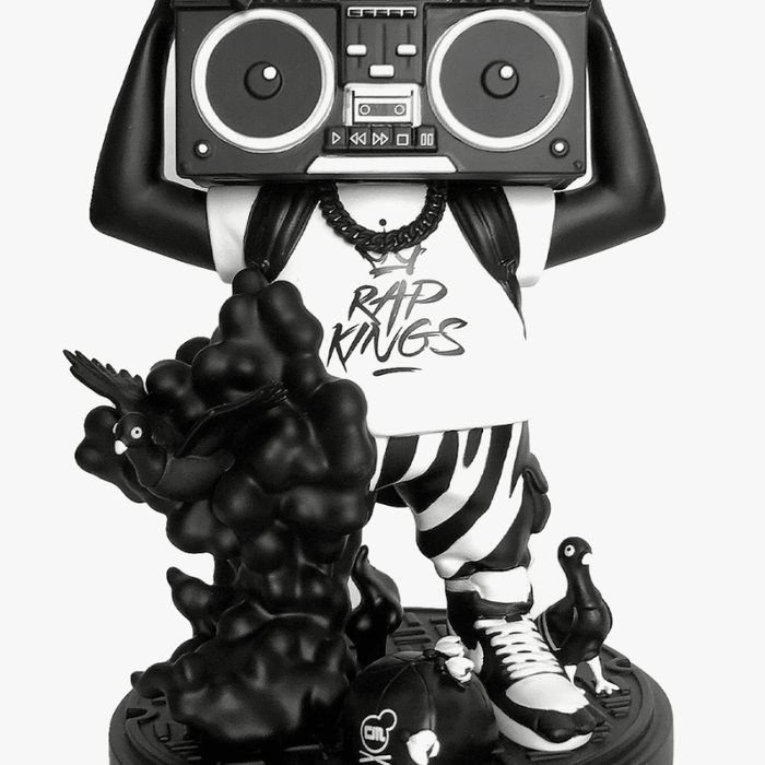 Rap Kings GOONBOX Black & White Edition 7 inch vinyl figure by Chris Murray x Clutter Available Now - Tenacious Toys®