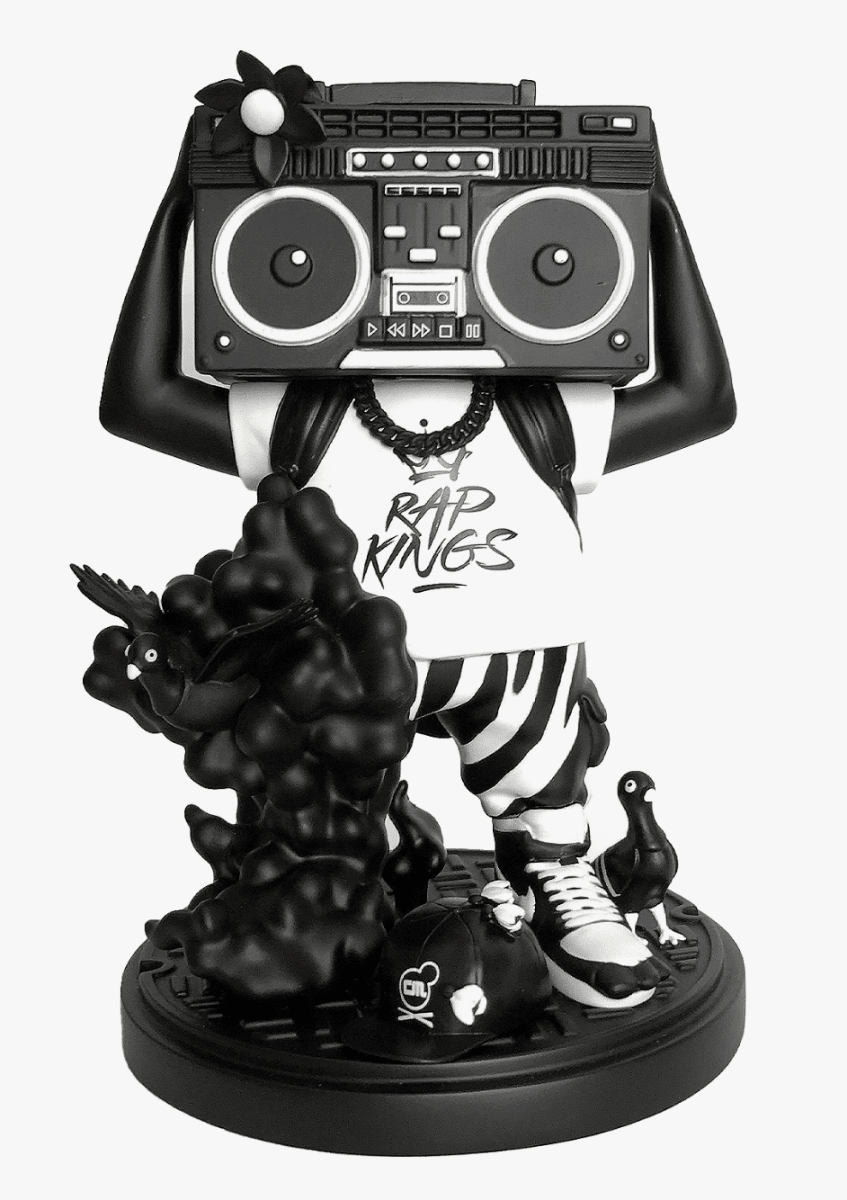 Rap Kings GOONBOX Black & White Edition 7 inch vinyl figure by Chris Murray x Clutter Available Now - Tenacious Toys®