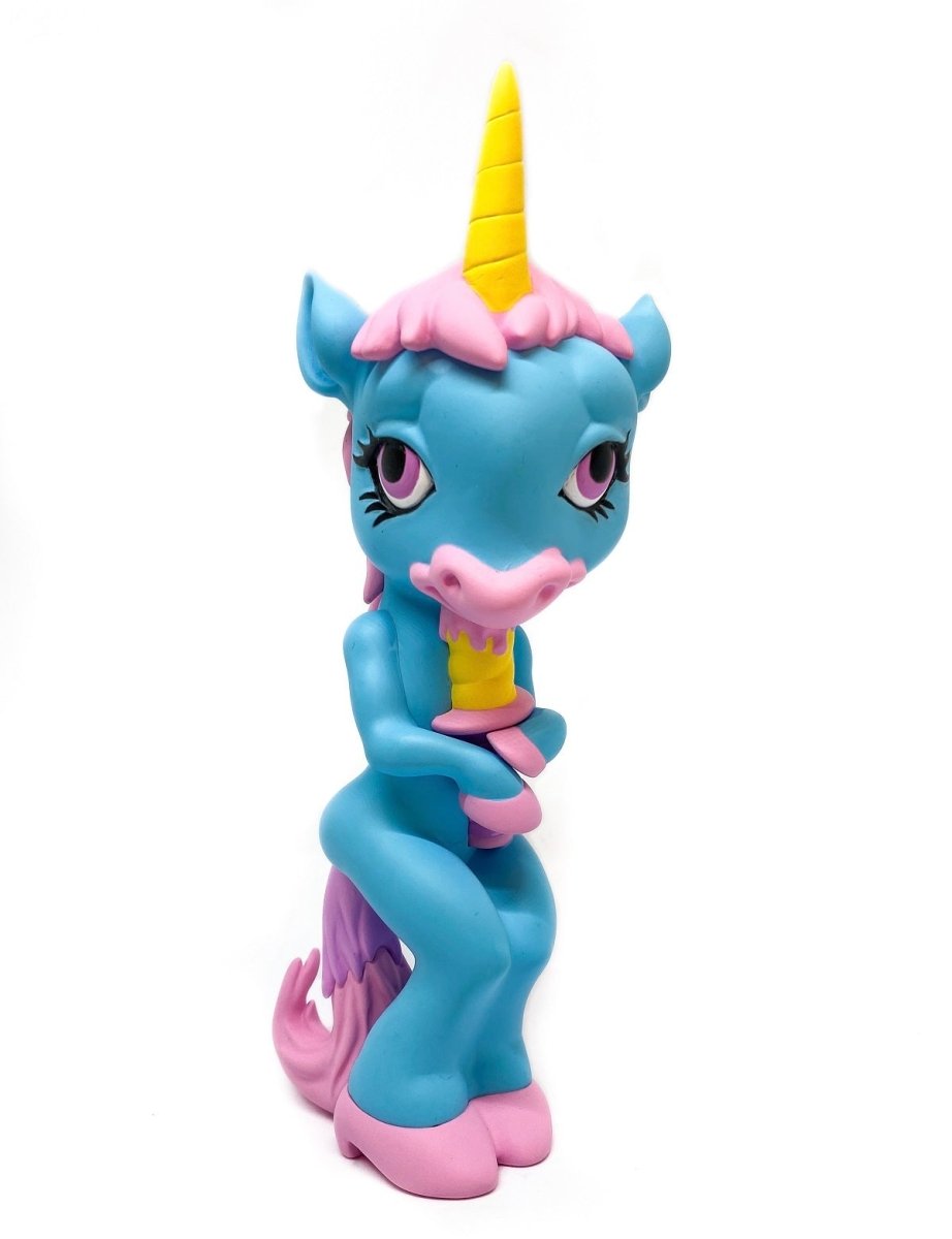 Ron English Forlorn Unicorn Blue 8.5-inch vinyl figure available now ! ! ! - Tenacious Toys®