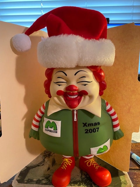 Ron English MC Supersized 10.5 inch figure Christmas Green & Red Available Now - Tenacious Toys®