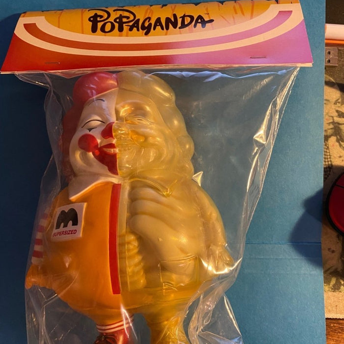 Ron English MC Supersized 7 inch figure 005 Hamburger Darker Yellow Available Now ! ! ! - Tenacious Toys®