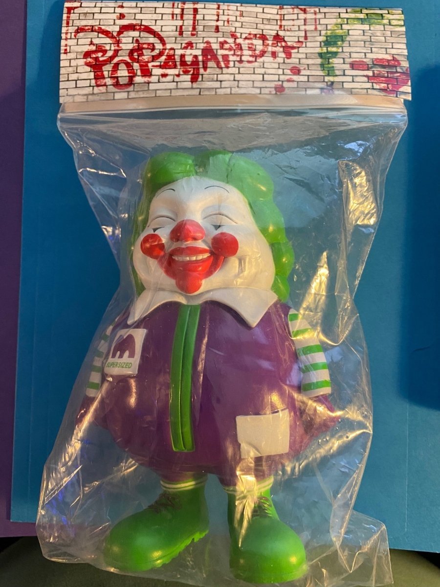 Ron English MC Supersized 7 inch figure 009 McSupersize Joker colorway available now ! ! ! - Tenacious Toys®