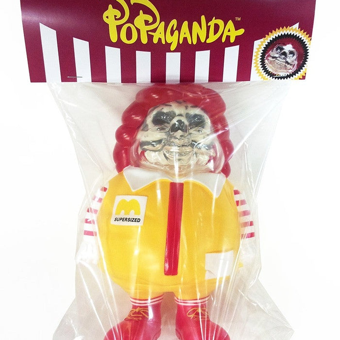 Ron English MC Supersized 7 inch figure 010 McSupersize Original Colorway Clear Skeletal Head - Tenacious Toys®