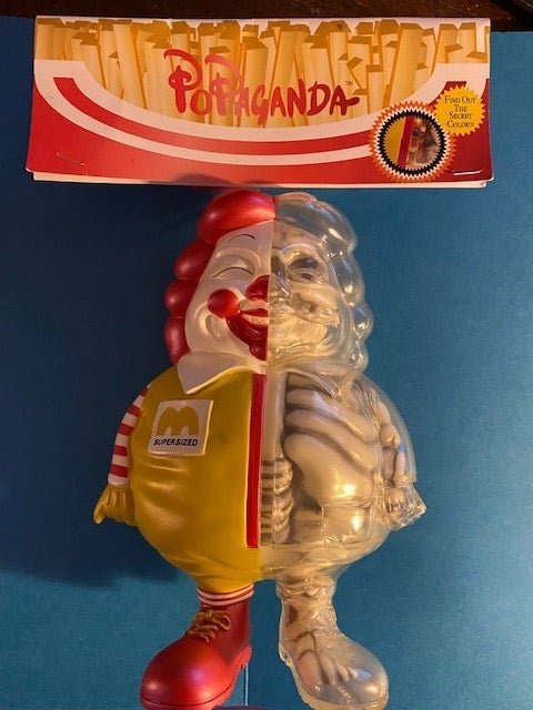 Ron English MC Supersized 7 inch figure 011 Clear Xray Skeleton Body Available Now - Tenacious Toys®
