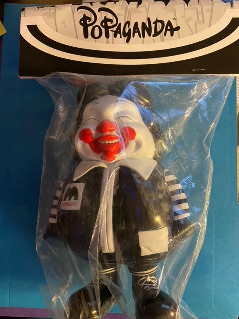 Ron English MC Supersized 7 inch figure 022 Black White Available Now - Tenacious Toys®