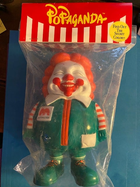 Ron English MC Supersized 7 inch figure 023 Green and Orange Available Now - Tenacious Toys®