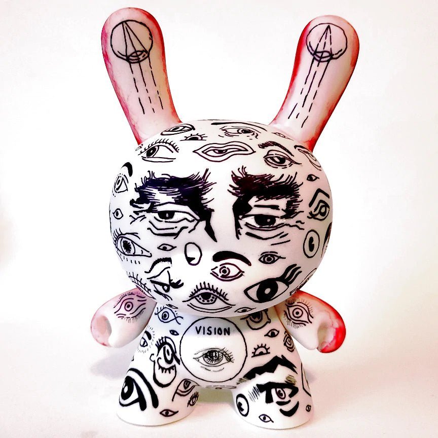 Sad Eyes 7-inch custom Dunny by Eric Mckinley Available Now - Tenacious Toys®