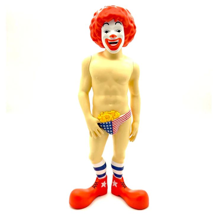 Sexy Ronald Old Glory USA Edition 10 inch vinyl figure by Wizard Skull x UVD Toys Available Now - Tenacious Toys®
