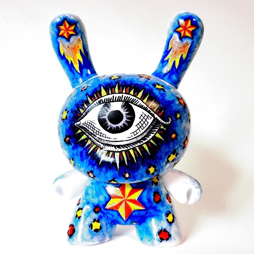 Starry Eye Blue 7-inch custom Dunny by Eric Mckinley Available Now ! ! ! - Tenacious Toys®