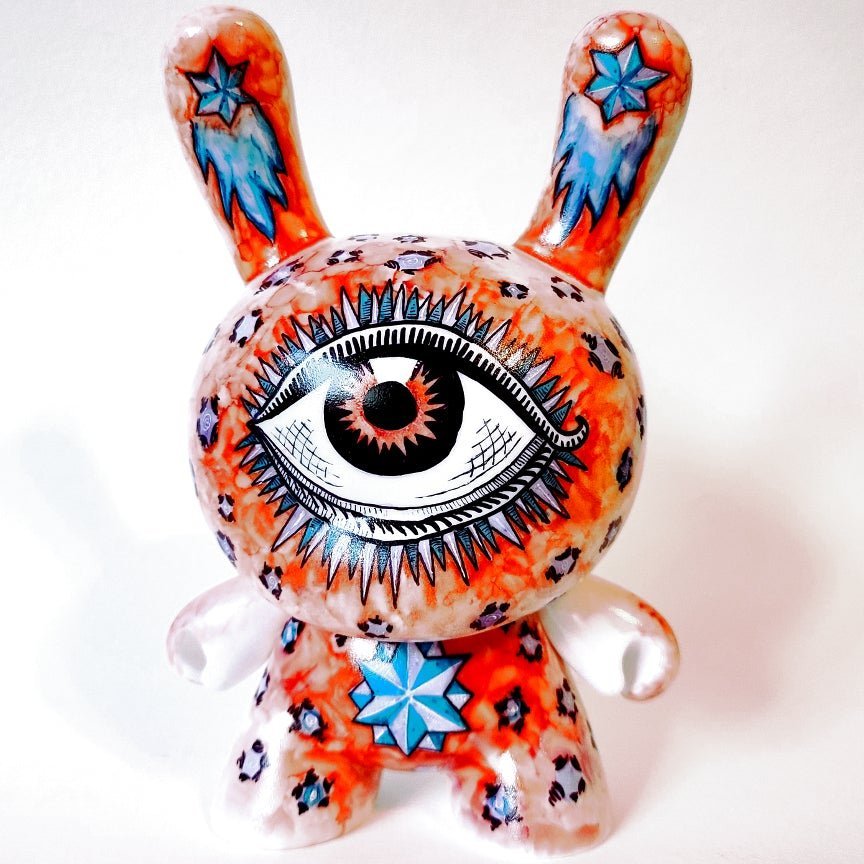Starry Eye Orange 7-inch custom Dunny by Eric Mckinley Available Now ! ! ! - Tenacious Toys®