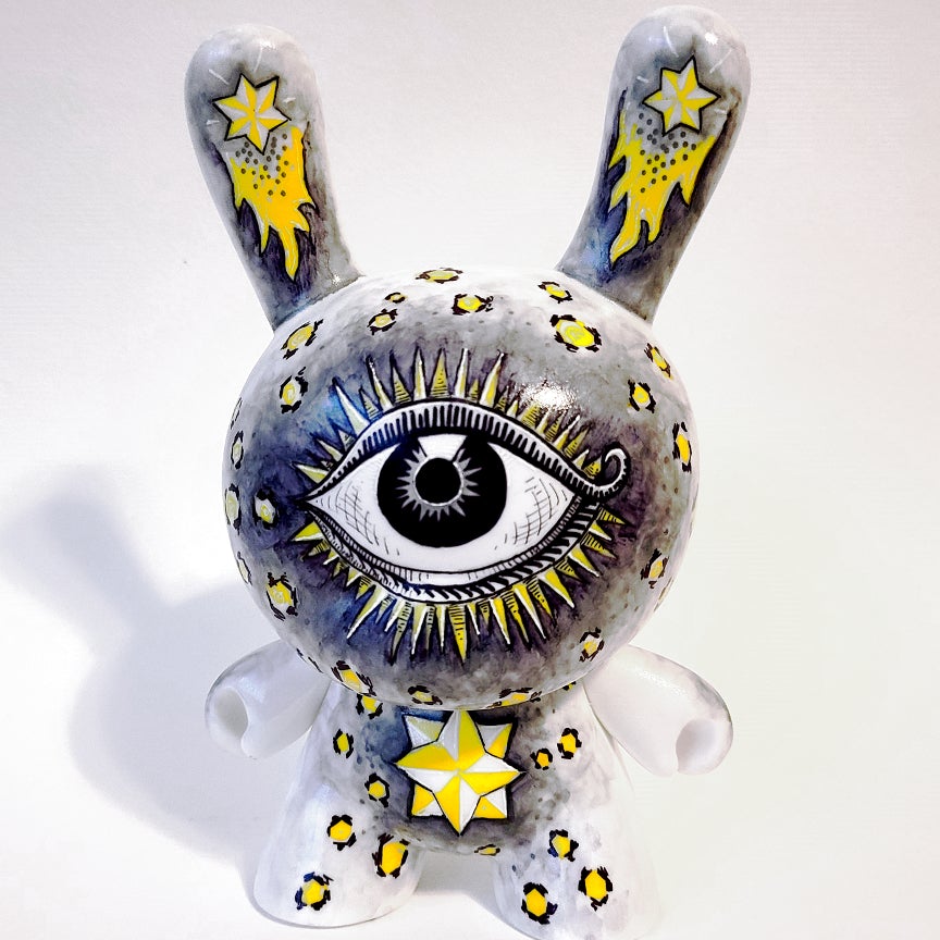 Starry Eye Silver 7-inch custom Dunny by Eric Mckinley Available Now ! ! ! - Tenacious Toys®