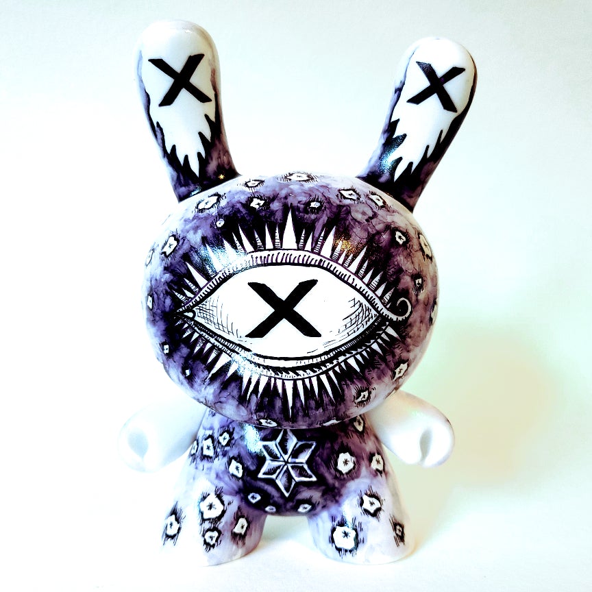 Starry Eye XXX Black 7-inch custom Dunny by Eric Mckinley Available Now ! ! ! - Tenacious Toys®