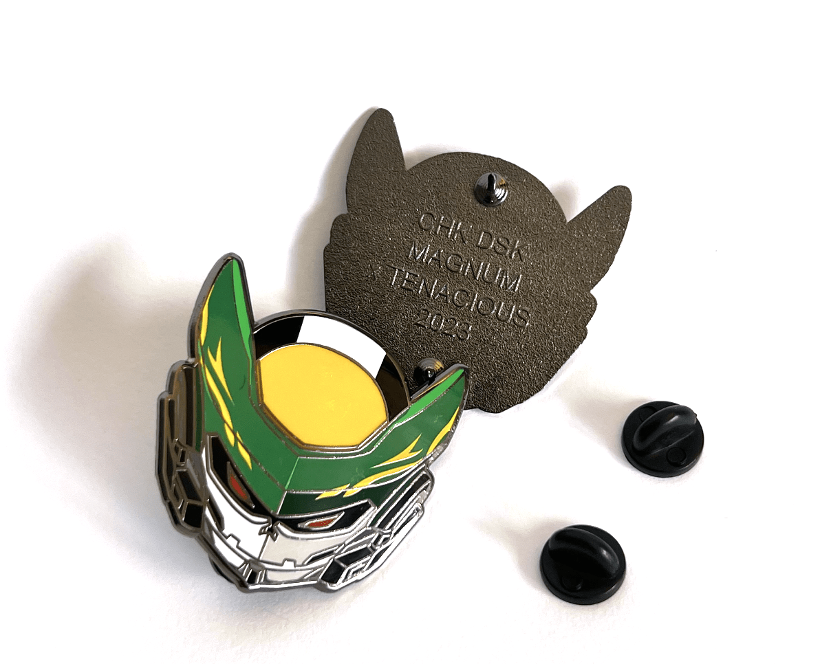 Tenacious NYCC Exclusive CHK_DSK Magnum Pin Set at Booth 1771 - Tenacious Toys®
