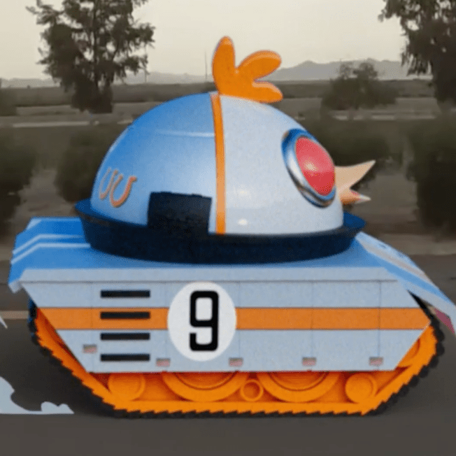 The Nugget GT 9 Vinyl Sports Tank by Heavy Cream at CollectedCon - Tenacious Toys®