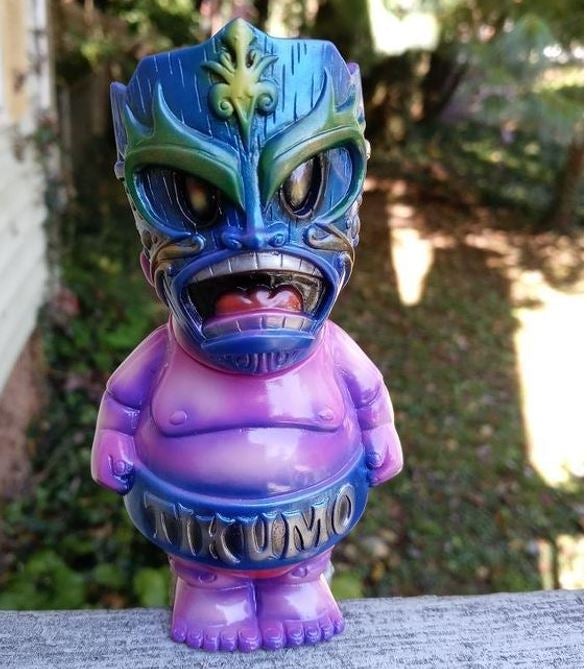 Tikumo 5th Colorway Magitarius Edition Super Tiki Sumo 4.5 inch sofubi vinyl figure Available Now - Tenacious Toys®