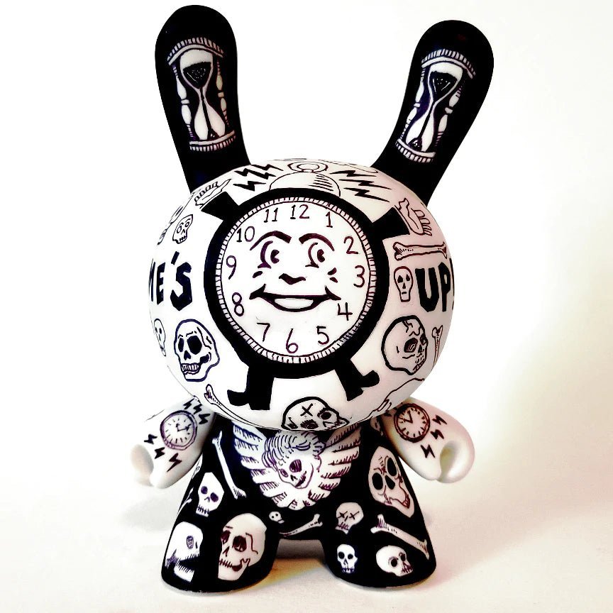 Time's Up 7-inch custom Dunny by Eric Mckinley Available Now - Tenacious Toys®