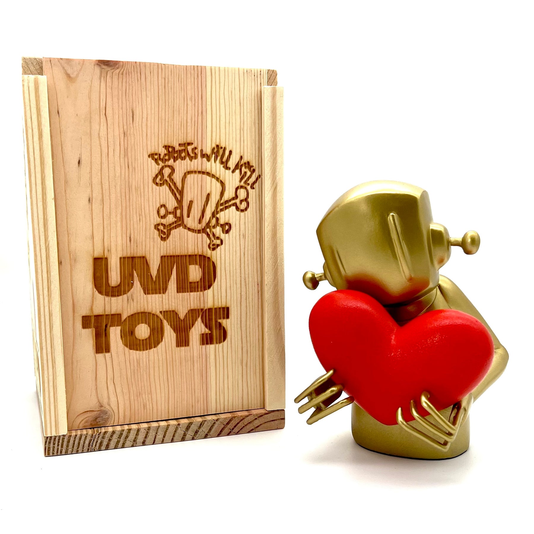 ChrisRWK x UVD Toys Robot w/ Heart Bronze Hand Painted Editions!