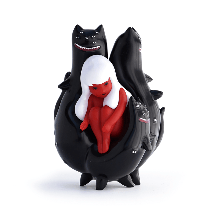 Uyu & Assteriskat Midnight Red Edition 6.5-inch vinyl figure by Munky King Available Now - Tenacious Toys®