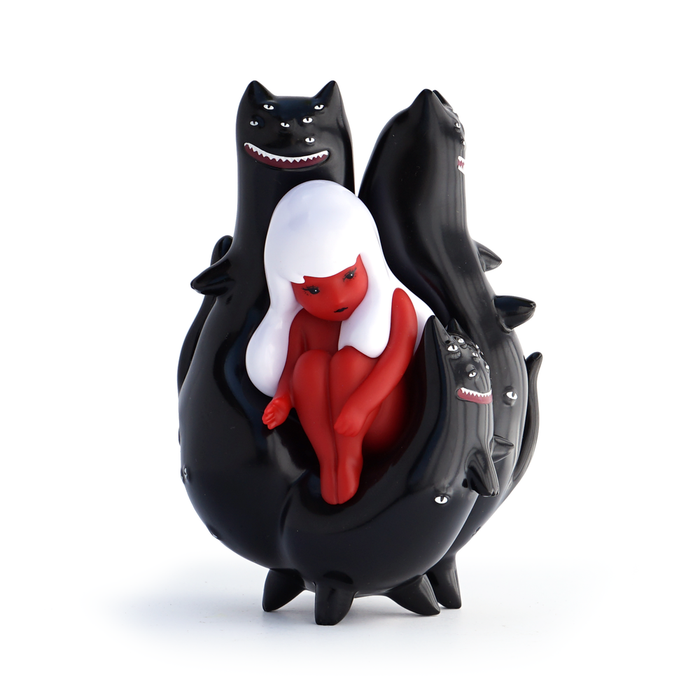 Uyu & Assteriskat Midnight Red Edition 6.5-inch vinyl figure by Munky King Available Now
