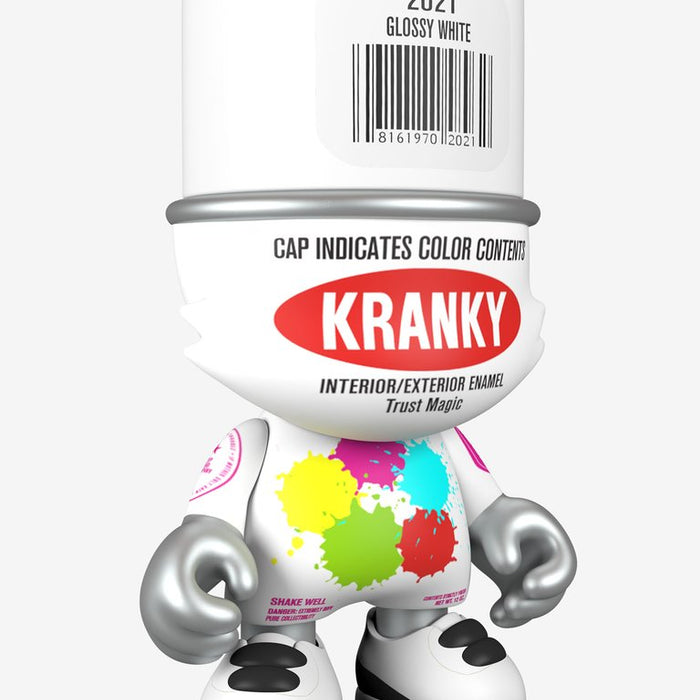 Glossy White SuperKranky 8-inch vinyl toy by Sket One x Superplastic Available Now
