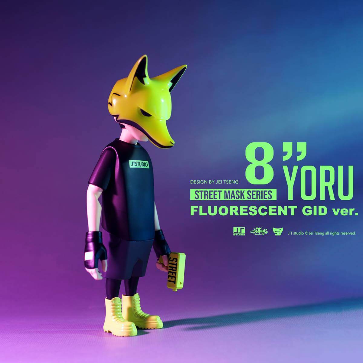 YORU Flourescent GID 8-inch Vinyl Action Figure by JT Studio Available Now ! ! ! - Tenacious Toys®