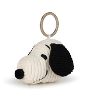 PEANUTS SNOOPY HEAD Cream Corduroy 2" Keychain Plush Plush Bon Ton