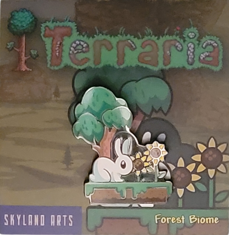 The Forest Biome Bunny Hard Enamel Pin Skyland Arts