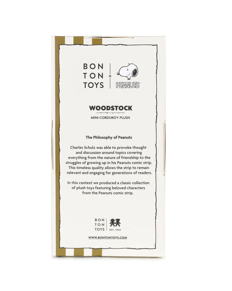 PEANUTS Woodstock Mini Corduroy Plush Warm Yellow Plush Bon Ton