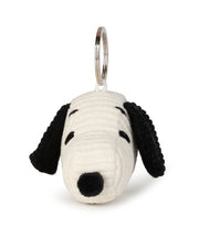 PEANUTS SNOOPY HEAD Cream Corduroy 2" Keychain Plush Plush Bon Ton