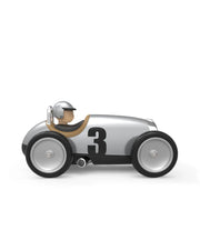 Vintage Open-Wheeled Racing Car Silver Cars Baghera