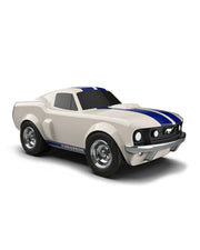 Racing Car Ford Mustang White with Blue Stripes Cars Baghera