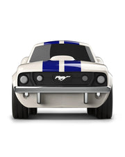 Racing Car Ford Mustang White with Blue Stripes Cars Baghera
