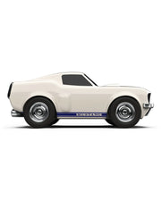 Racing Car Ford Mustang White with Blue Stripes Cars Baghera