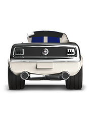 Racing Car Ford Mustang White with Blue Stripes Cars Baghera