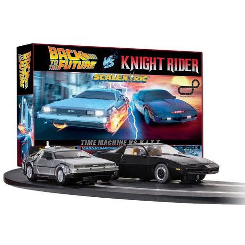 Scalextric 1980's TV - Back to the Future vs Knight Rider 1:32 scale slot car race set Slot Car Back to the Future™