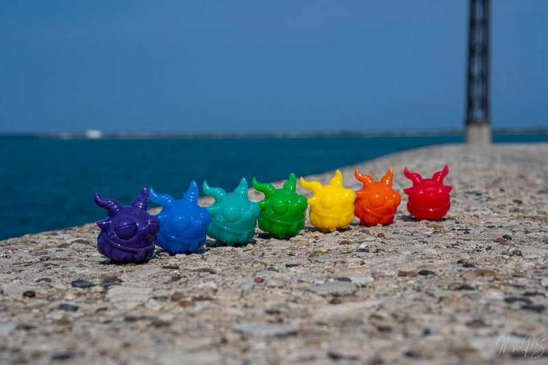 Rainbow Micro Bobbi Set by Zintears Designer Toys Strangecat Toys