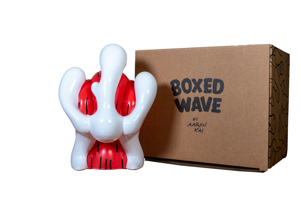 Wave Red vinyl figure by Aaron Kai Vinyl Art Toy 3DRetro