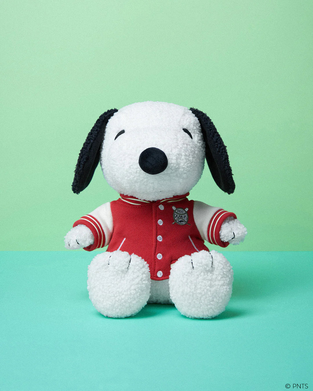 PEANUTS Snoopy Sitting with Varsity Jacket plush Plush Bon Ton