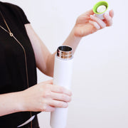 Slim White Bottle Water Coffee Thermos Accessory Kikkerland