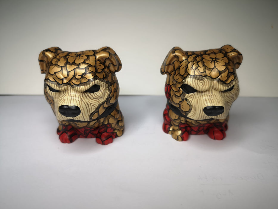 Custom Floral Danger Dog Gold by David Stevenson Custom Tenacious Toys