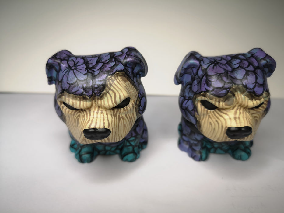 Custom Floral Danger Dog Purple by David Stevenson Custom Tenacious Toys