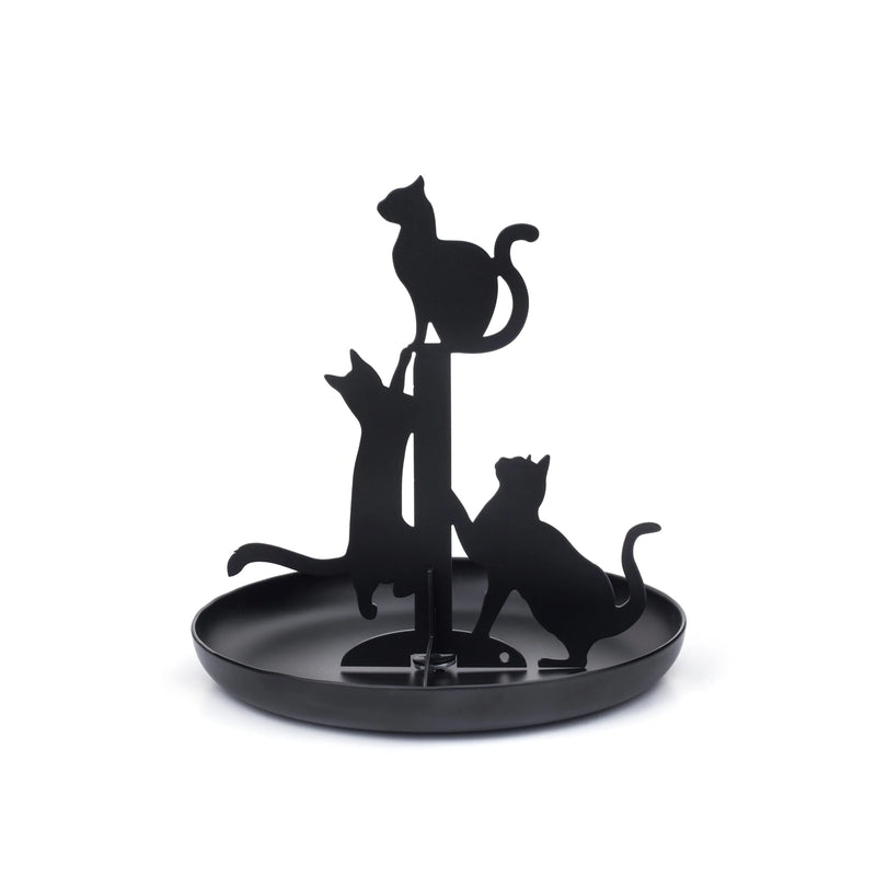 Kikkerland Black Cats Jewelry Holder Stand Accessory Kikkerland