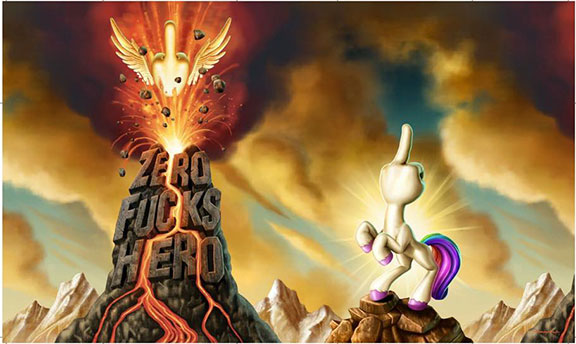 FUnicorn Bad to the Bone Edition 8-inch resin sculpture Bigshot Toyworks originals Bigshot Toyshop