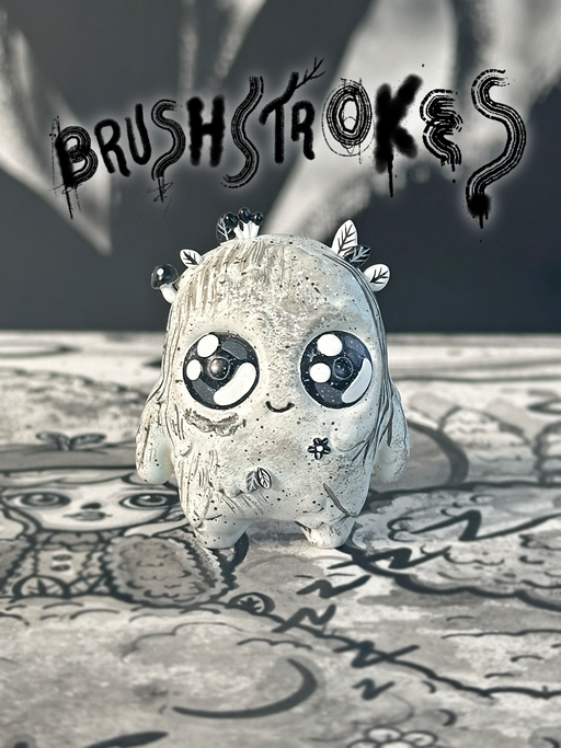 Mossy - The Mini Moss Spirit - Brushstrokes by Mumbot Designer Toys Strangecat Toys