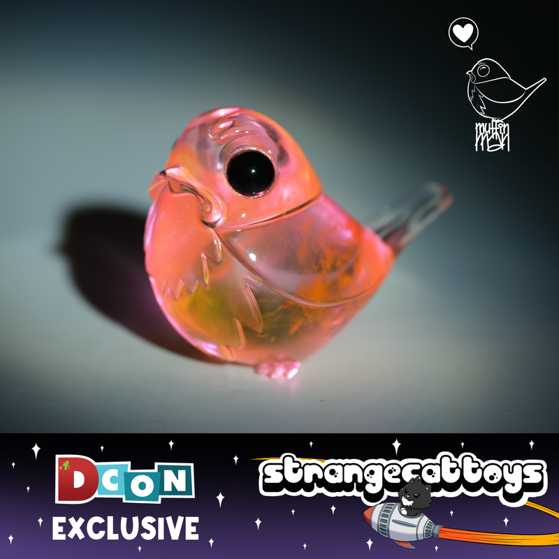 Pink Twinkle Robin by Muffin Man Designer Toys Strangecat Toys